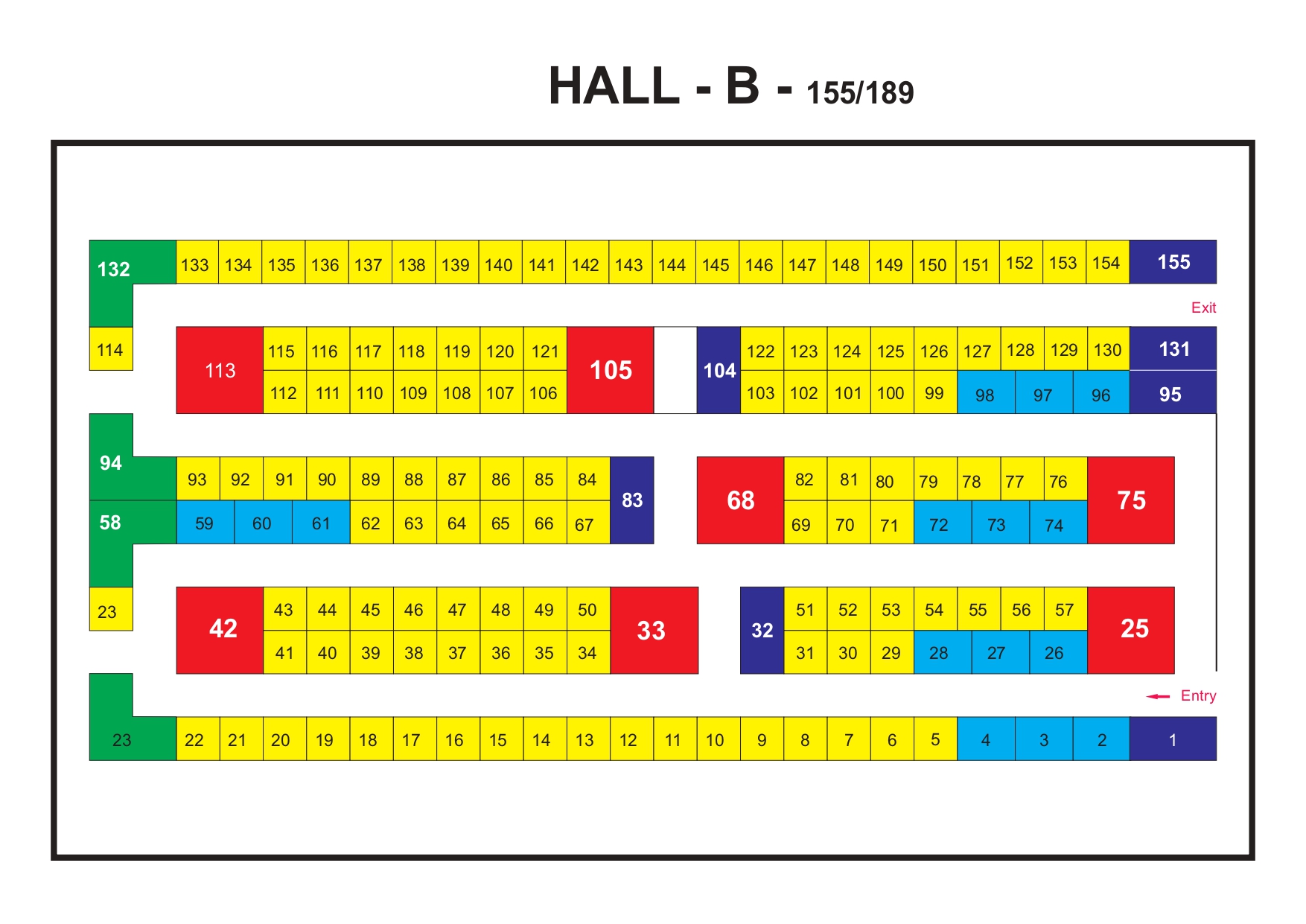 Hall B Layout