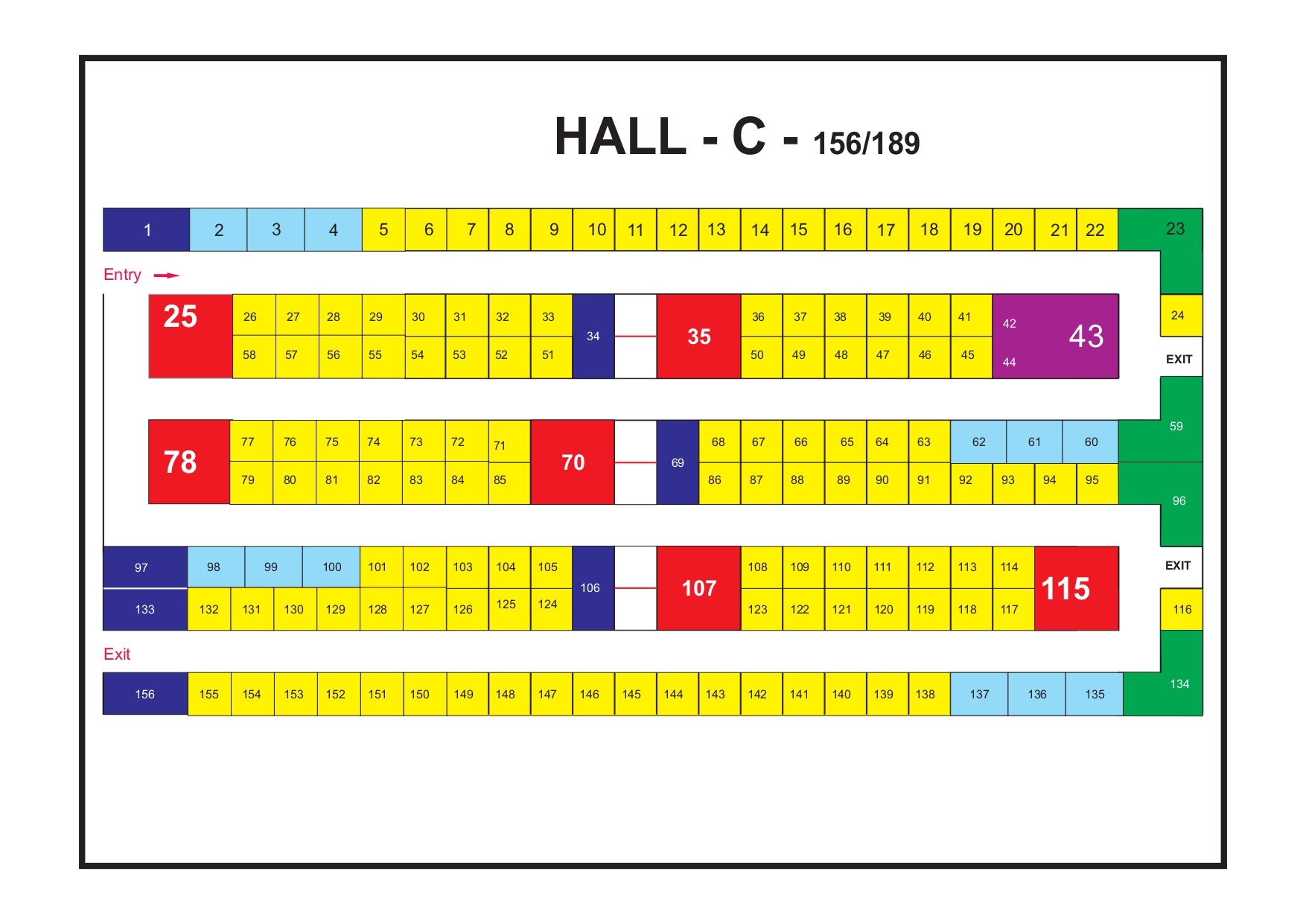Hall C Layout